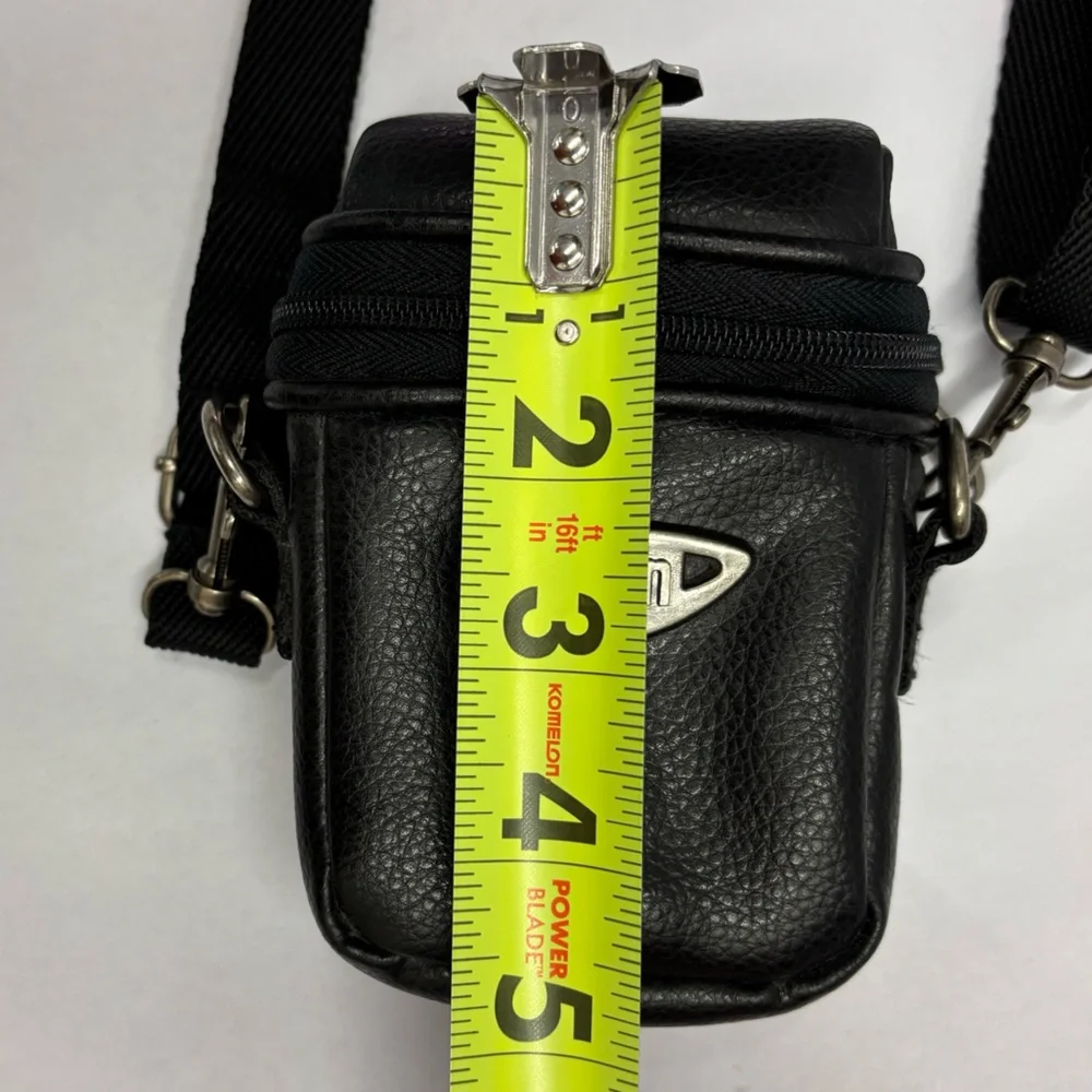 Compact camera bag, vintage faux leather